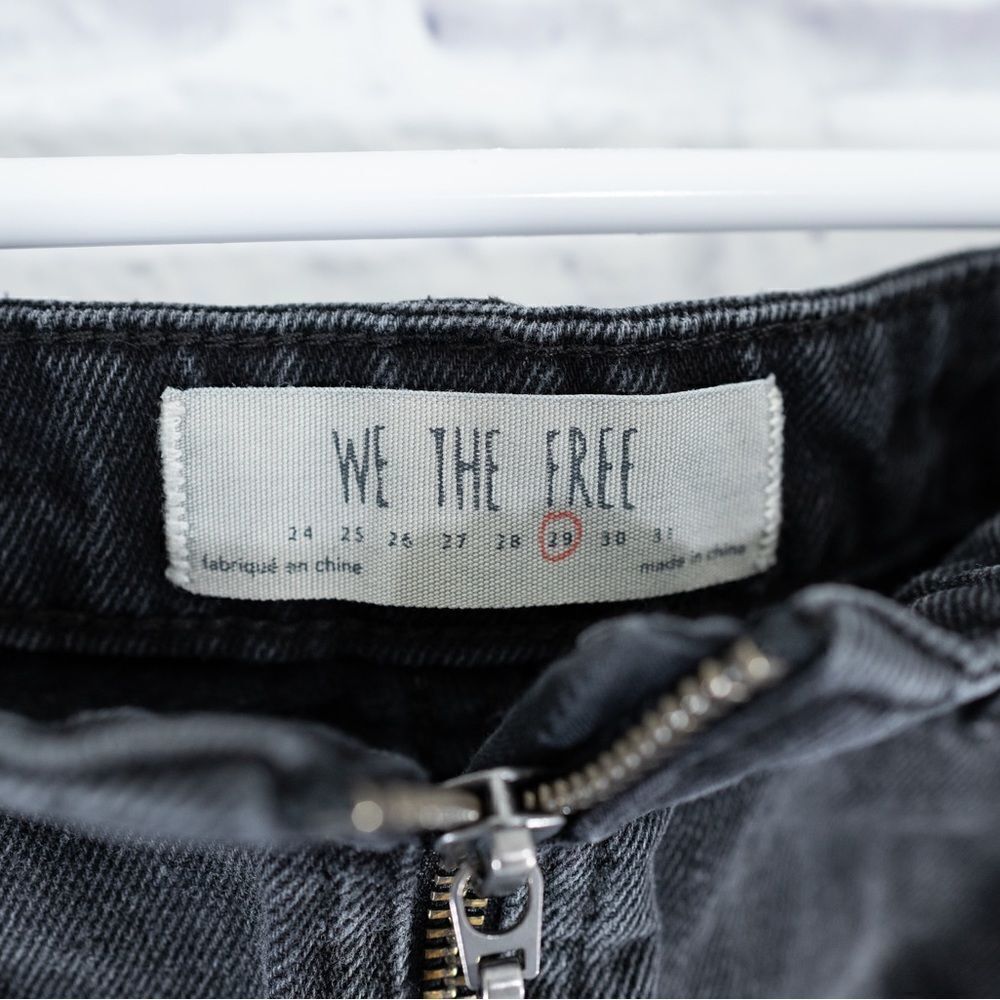 FREE People black denim skirt - Picture 3 of 3